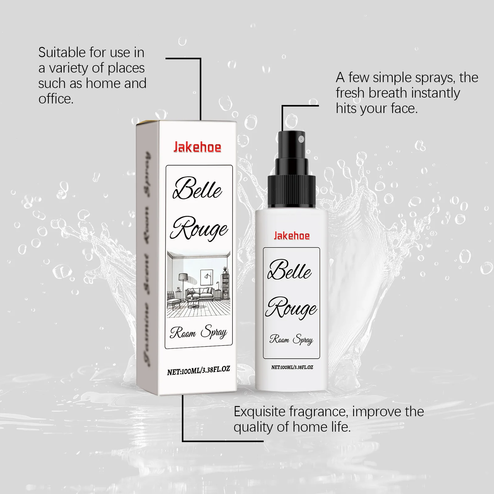 Indoor Jasmine Fragrance Spray Purify Air Remove Odour Boosting Mood Long Lasting Fragrance Barthroom Many Place Fragrance Spray