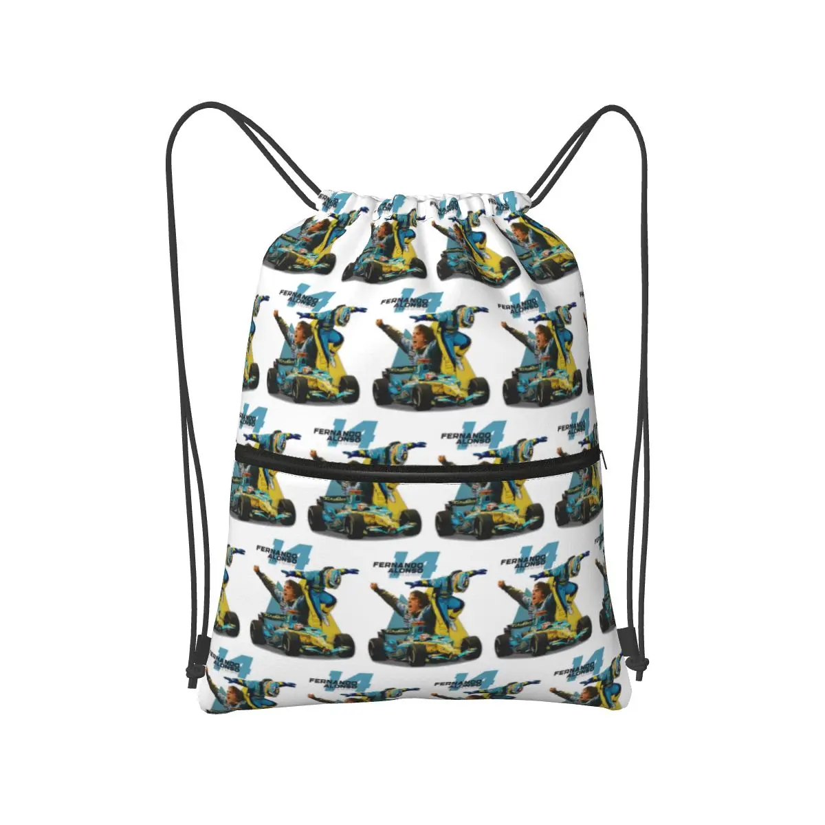 

Fernando Alonso Celebration Backpacks Fashion Drawstring Bags Sundries Bag Book Bags for Man Woman School