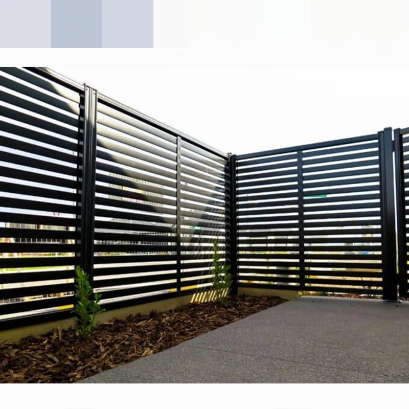 Clôture extérieure en aluminium de confidentialité horizontale d'écran de jardin en métal de 8 pieds