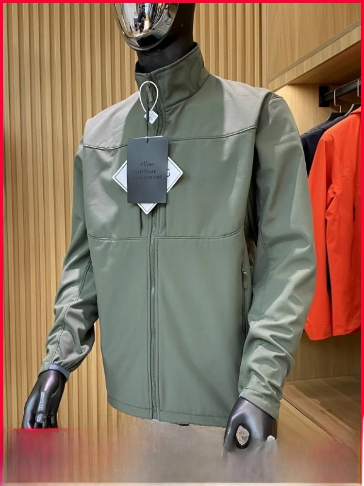 

Men's Outdoor Floing Soft ell Jaet Stand Collar Fce Lined Casual Autumn Winter Warm Outerwear Polyester Fiber