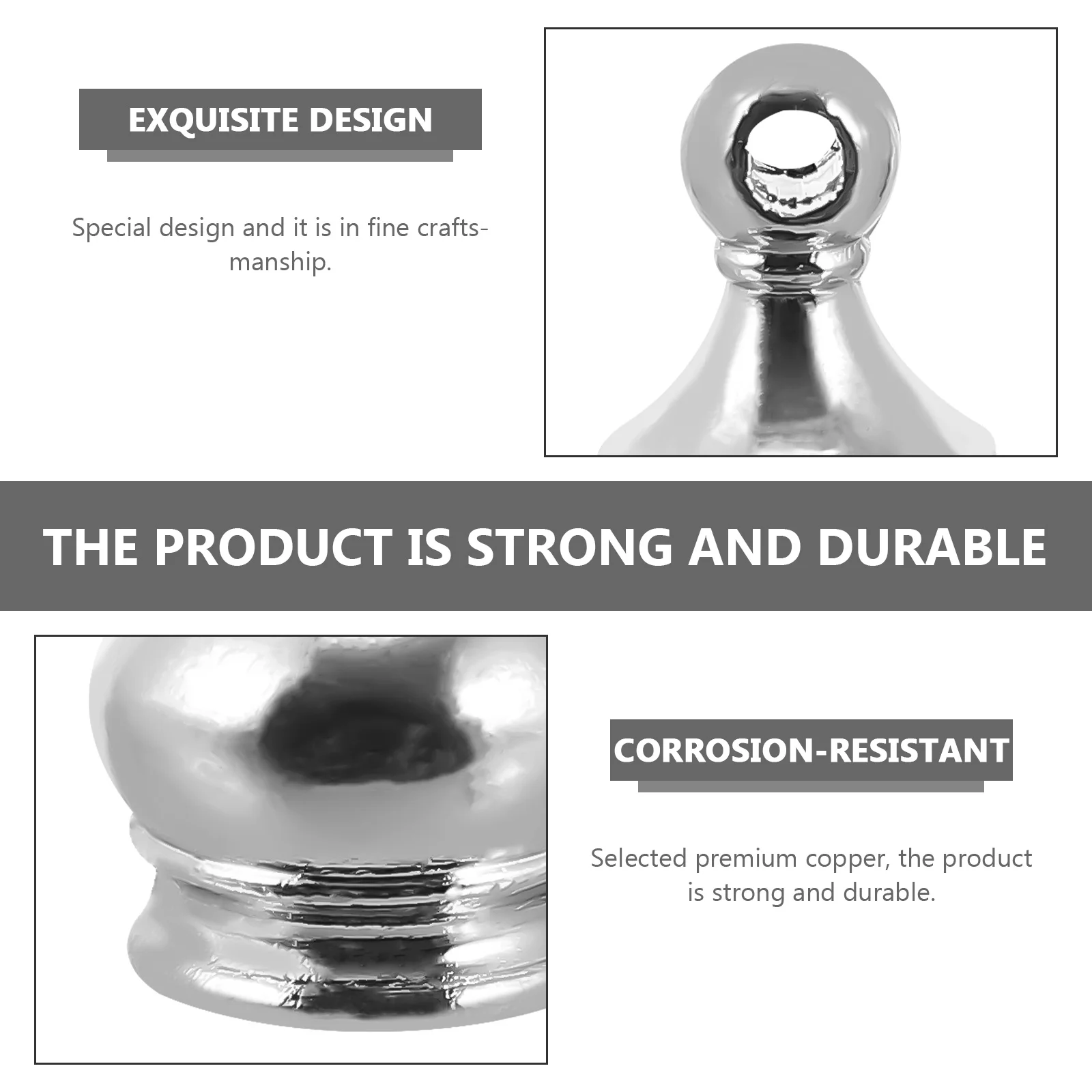 

4Pcs Premium Zinc Alloy Lamp Finials Decorative Nut Knob Light Screw Caps for Crystal Lamps Chandeliers DIY Lighting