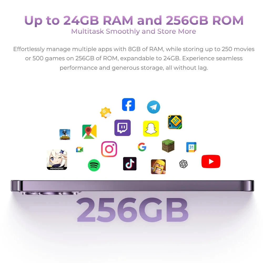 OUKITEL P1 Ultra-thin Smartphone -Android 14 Helio G99 6.7Inch 120Hz AMOLED Display 8GB RAM 256GB ROM 50MP 5150mAh Cellphone NFC
