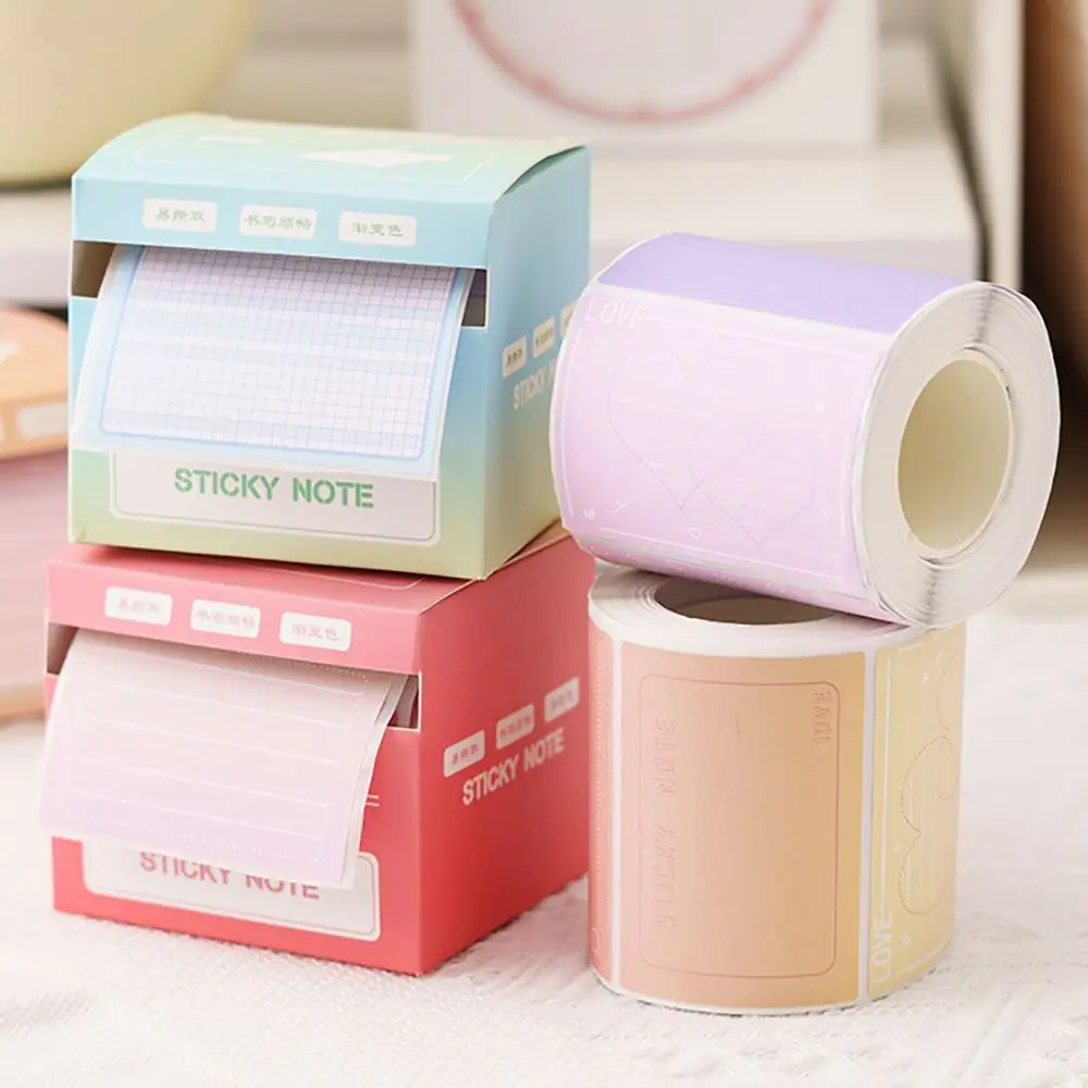 256Pcs/Set Pull-out Design Sticky Note Full Adhesive DIY Memo Pad Multifunctional Stationery Scrapbook Sticker School/Office