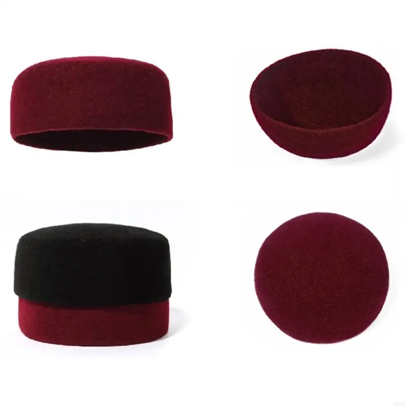 

HXBA Breathable Wool Hat Unique Cultural Charm Hat Simple Solid Color Wool Hat Suitable for Religious Ceremonies