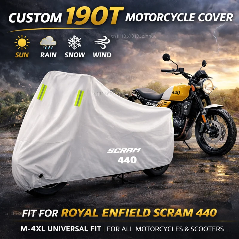 

Чехол для мотоцикла Royal Enfield Scram 440 2024-2025, водонепроницаемый, сверхпрочный, для улицы, защита от дождя, пыли и солнца