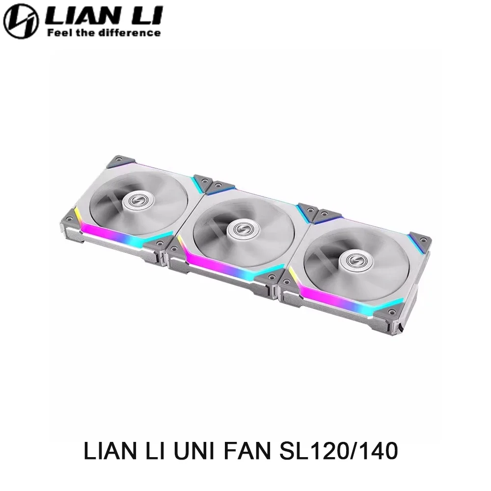 LIAN LI UNI-ventilador Modular sin cable SL120 SL140 PWM, enfriador de agua/aire con cadena de margaritas, ARGB AURA SYNC, 5V