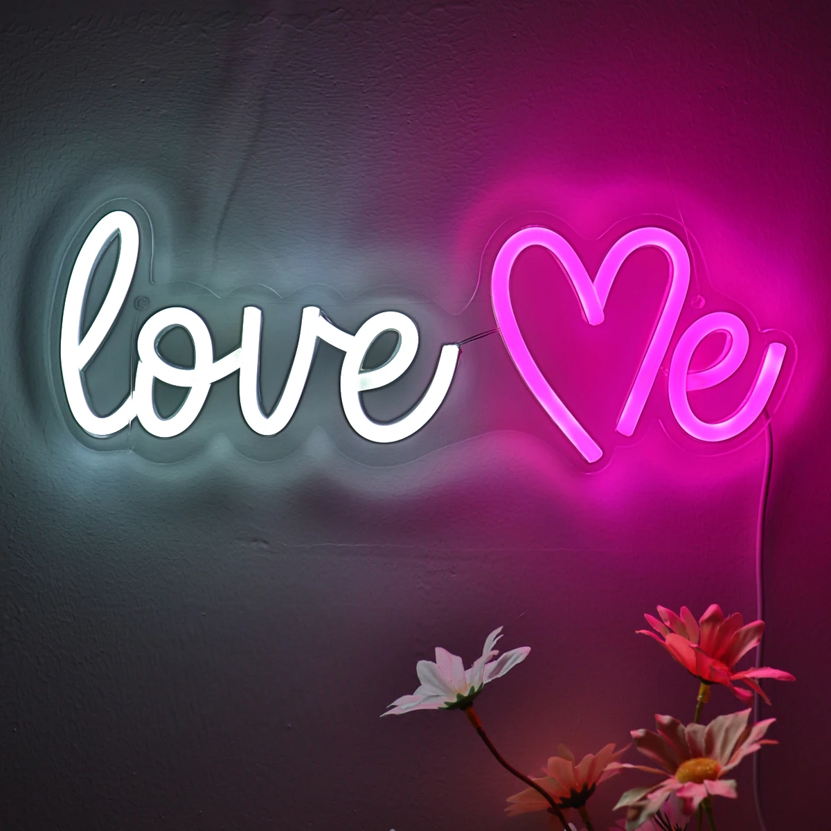 

1PC love me LED Wall Neon Art Sign For Pub Shop Party Club Bar Decoration Valentine's Day Gifts 12.6''*4.61''