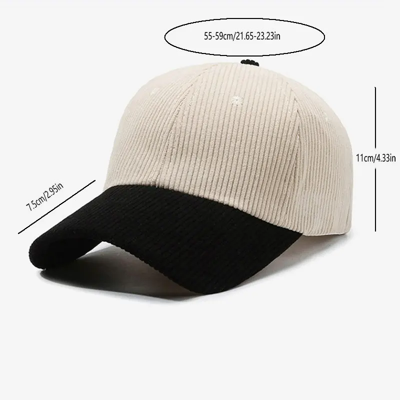 Wonder bestickte Unisex-Baseballkappe aus Cord – Sonnenschutz für Outdoor-Sport und Geschenke – Detail 1