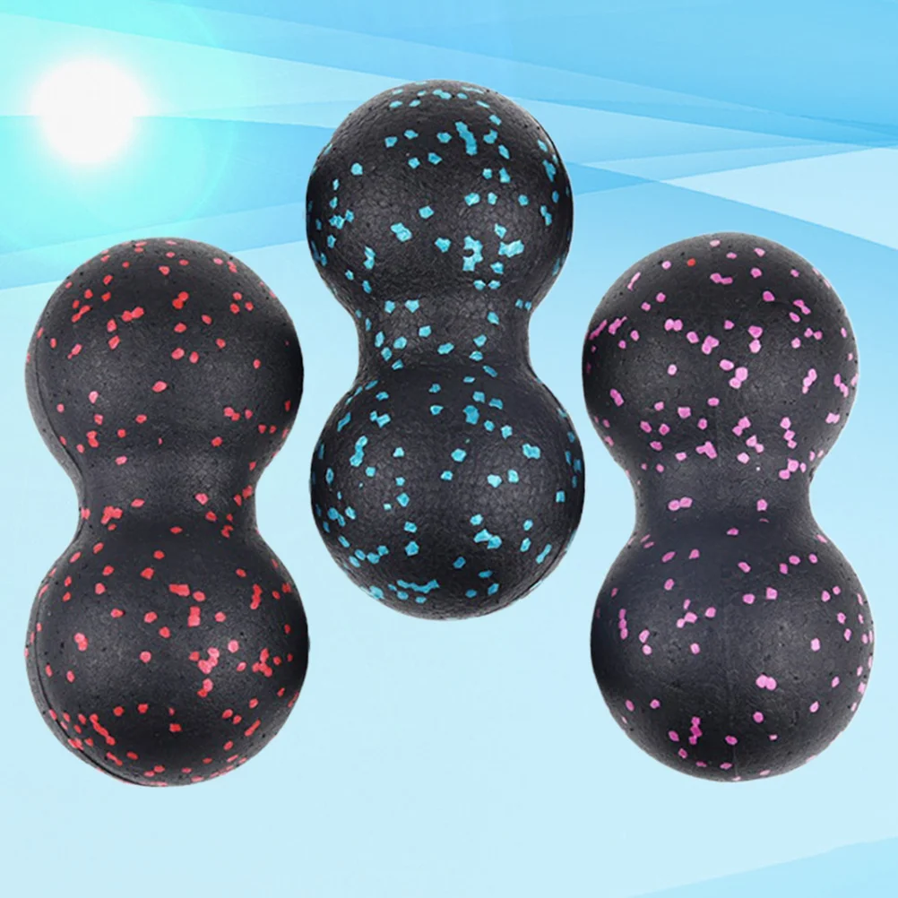 

3 шт., фасциальные арахисовые массажные шарики, мышечный ролик для спины, плеч, шеи, талии, ног, облегчение боли, массажный шарик, арахисовый ролик для спины