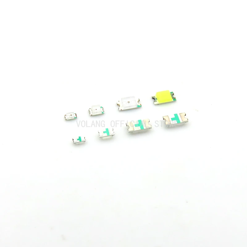 100pcs 0402 0603 0805 SMD LED Red Yellow Green Warm White Blue Orange Pink Purple UV Emitting Diode CHIP Clear Hight Light Brigh