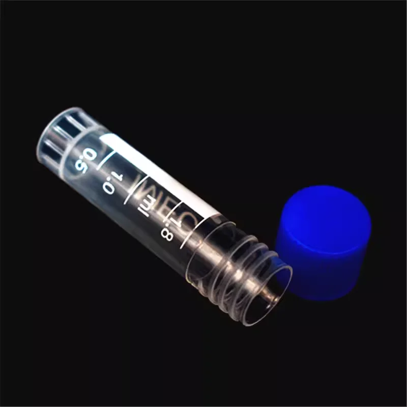 100 Stks/partij 1.8Ml Cryotube 2Ml Cryopreservatie Buis Opslagbuis Met Gegradueerde Plastic Flesvulfles