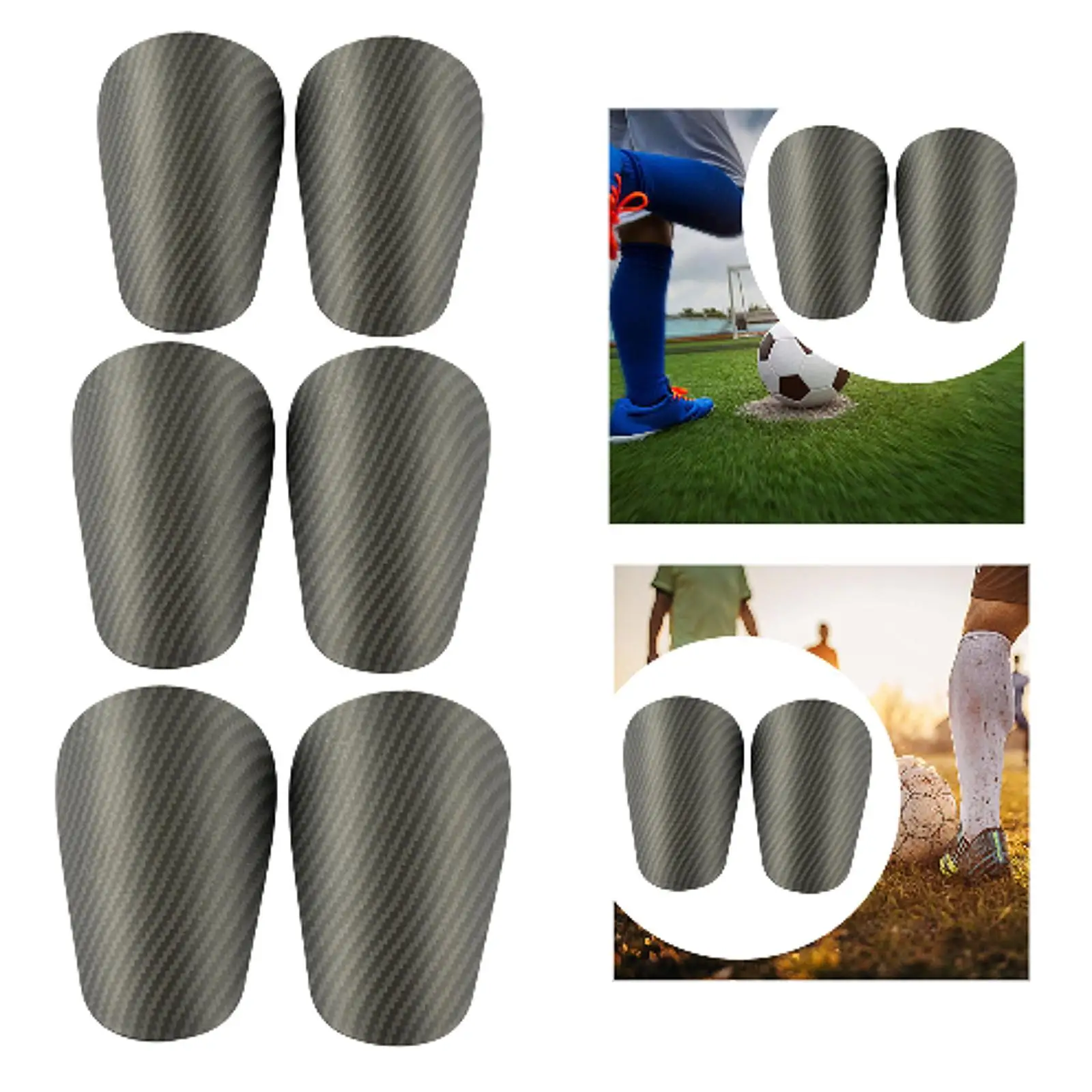 2 Pieces Soccer Shin Guards Insert Sports Guard Breathable Soccer Equipment