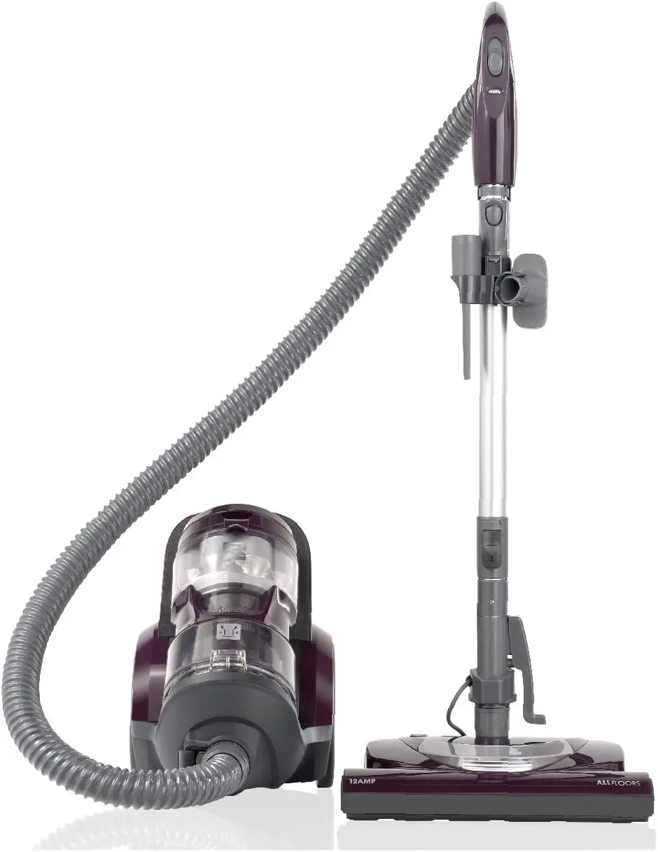 

Lightweight Bagless Compact Canister Vacuum with HEPA, Pet Powermate, Telescoping Wand, Retractable Cord & Tools