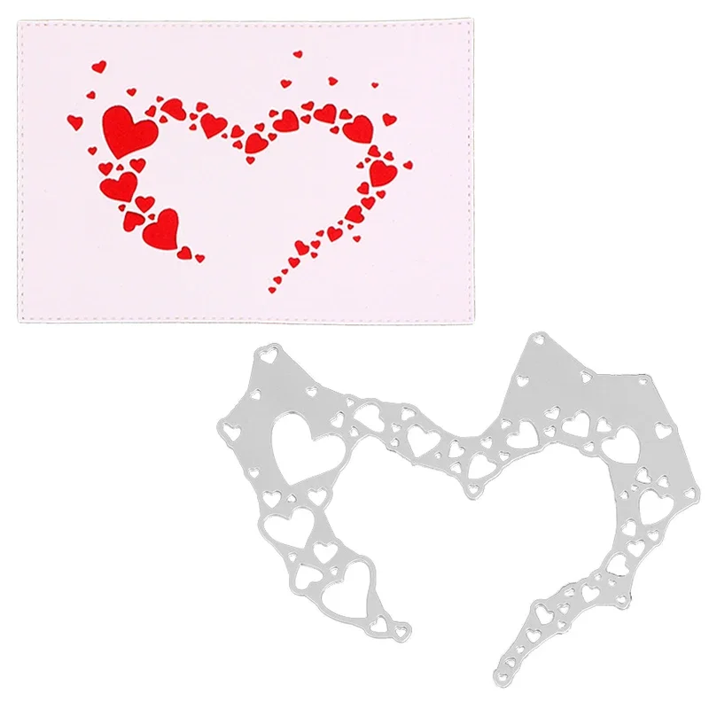 Hearts Die Metal Cutting Dies Love Heart Shape Strip DIY Craft Paper Card Making Stencil dies scrapbooking nouveau arrivage 2021