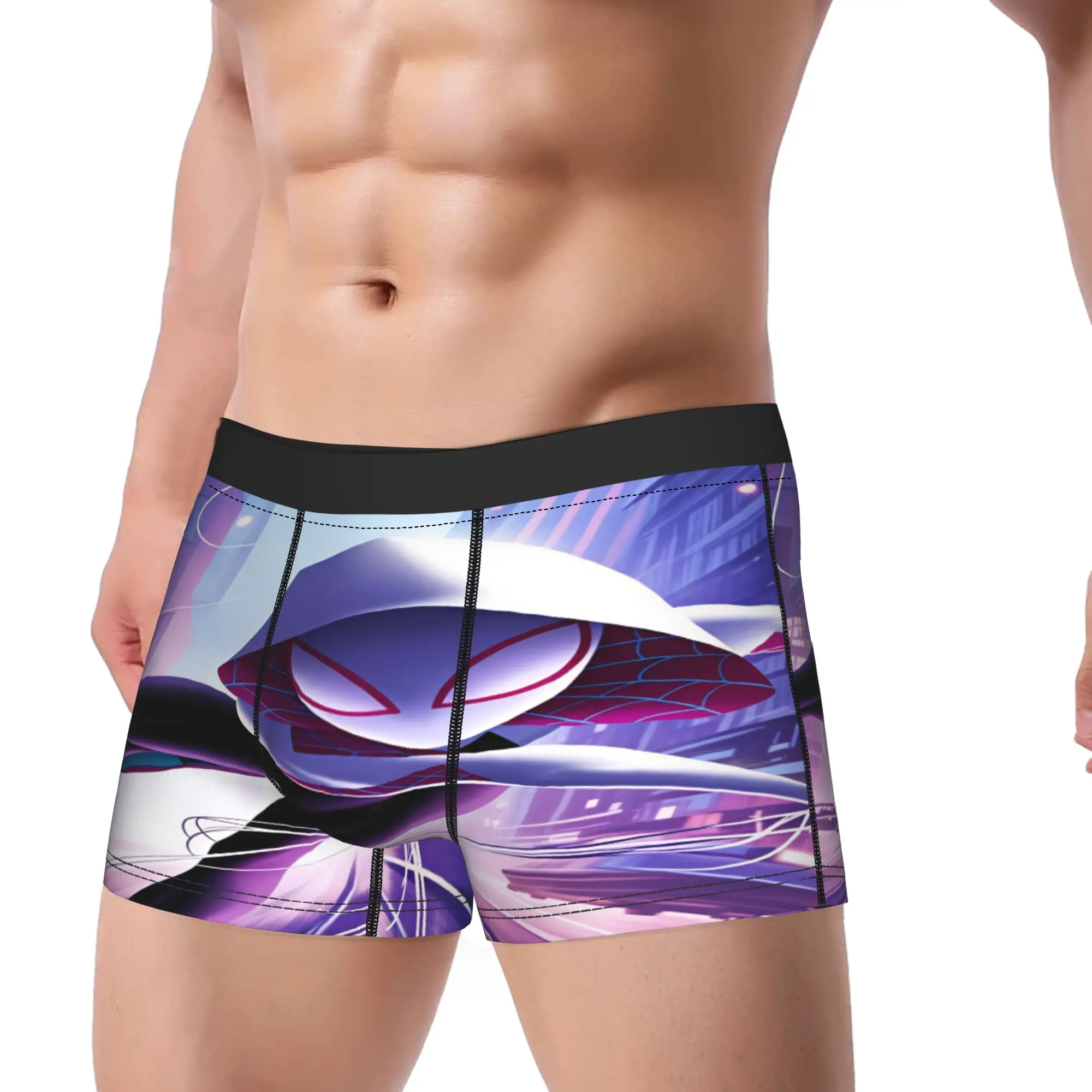 Spider Ghost Gwens Boxer Brief  Underwear Trenky Male Elastic Boxer Shorts Printed Large Size Underpants