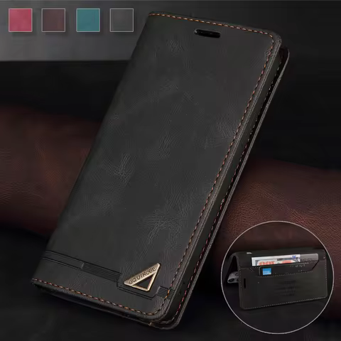 Flip Leather Case for Samsung Galaxy S25 S24 Ultra S23 FE S22 S21 Plus A15 A05S A14 A24 A34 A54 A13 A23 A33 A53 Wallet Cover