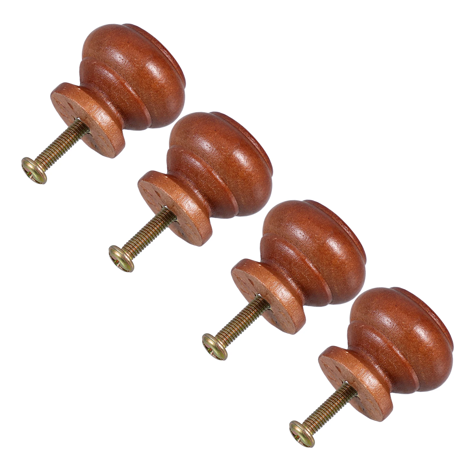 

4PCS Wooden Knobs Durable Solid Wood Handles Furniture Cabinet Replacement Drawer Handles Door Closet Wardrobe Pulls Hardware