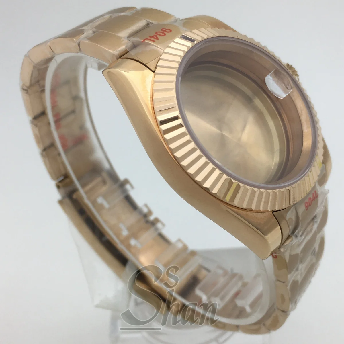 Caja de lujo para hombre de 36mm/39mm, correa de acero inoxidable, parte superior de cristal de zafiro adecuada para movimiento NH34 NH35 NH36 ETA2824 2836 PT5000