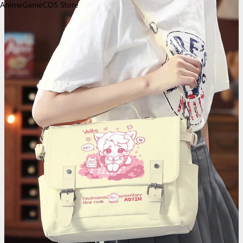 Anime Love and Deepspace Valko Cosplay Handheld Student Casual Chest Crossbody Shoulder Bag Itabag Daily Use Collectible Gift view 3