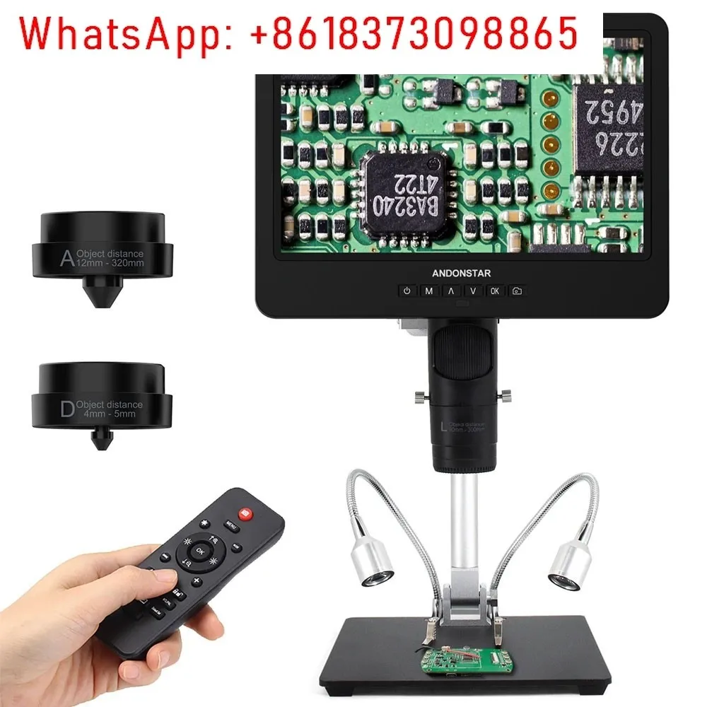 AD249S-M Trinocular HDMI-compatible Digital Microscope with 10-inch Screen for PCB Repair and Maintenance