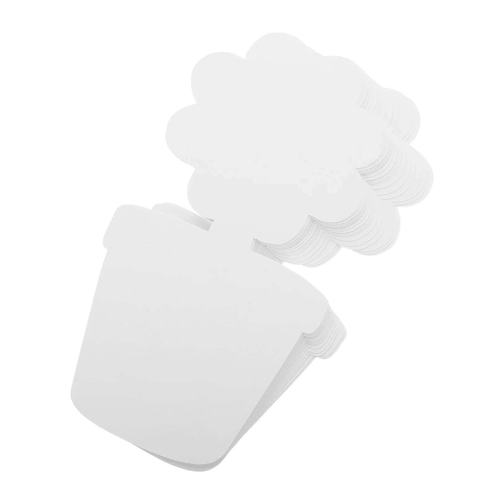 

20Pcs DIY Blank Cardboard Flower Pot Shapes Unpainted Bonsai Paper Cutout Decorations Spring Coloring Flower Craft Projects