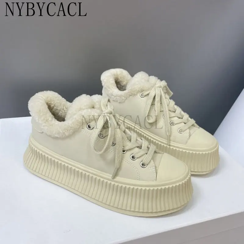 2023 autumn and winter new casual shoes winter ladies thick sole shoes lightweight warm shoes soft shoes women flat Fashion shoe