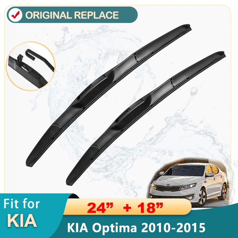 

For KIA Optima 2010-2015 Car Accessories Front Windscreen Wiper Blade Brushes Wipers U Type J Hooks 2010 2011 2012 2013 2014