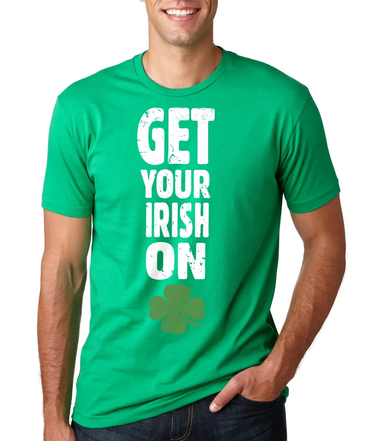 Saint Patrick'S Day T Shirt Get Your Irish On Funny Ireland Shamrock