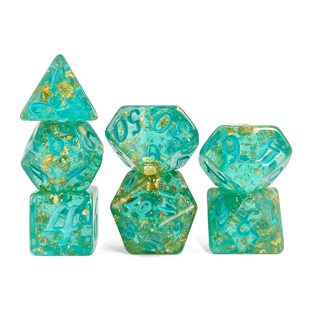 7Pcs/set Glitter Dice Set DnD RPG Board Games Dice Set Entertainment Tabletop Games Dice Popular Game Home Adults Kids Game Dice view 3