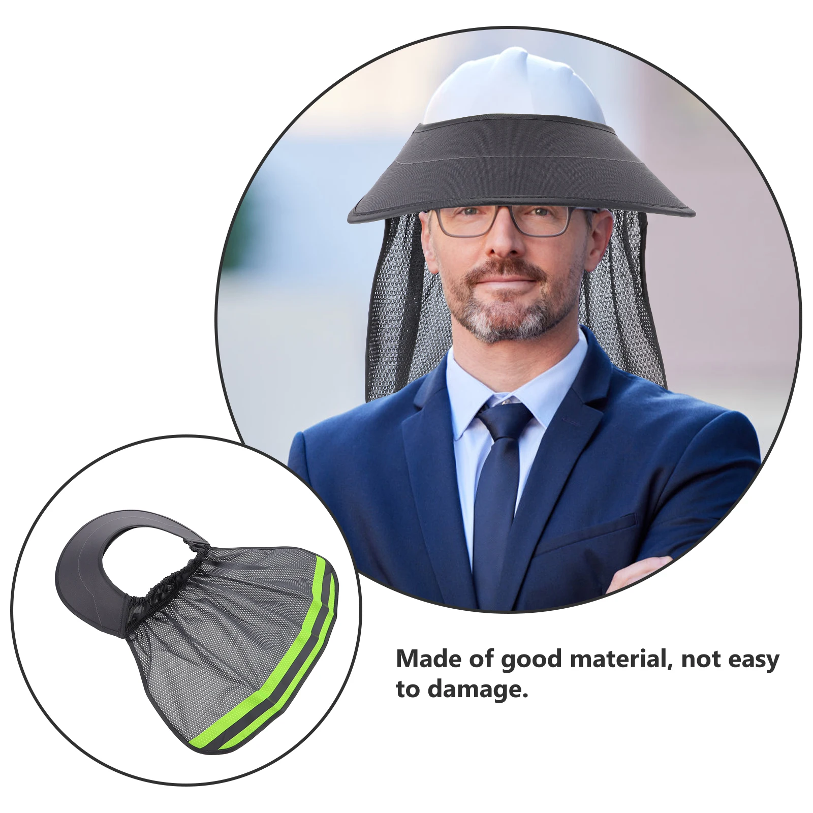 

Hard Hat Sun Visor Safety Shade Construction Brim Guard Accessories Shockproof Plastic Wide Mesh Curtain