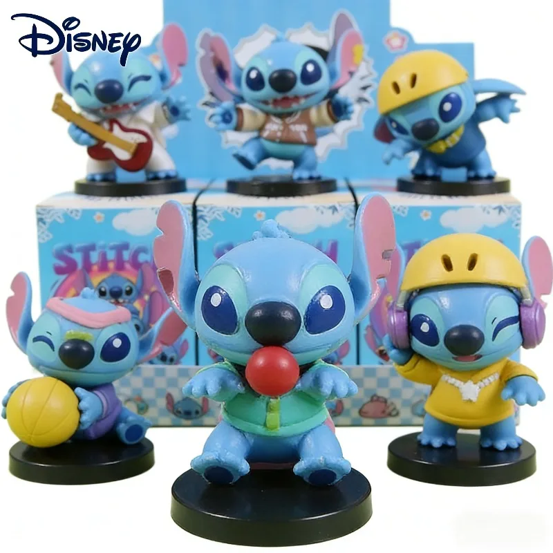 

Музыкальная фигурка Дисней Стич — коллекционный аниме-сюрприз в коробке-сюрпризе 2026, подарок, декор, тайная коробка, слепая коробка, слепая сумка
