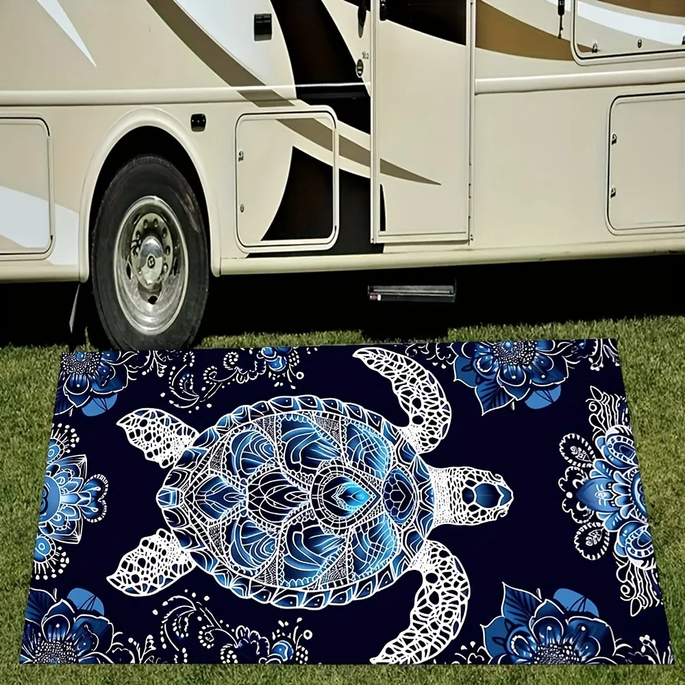 VIKAMA 2026 جديد السلاحف الكرتون البساط مقاوم للماء في الهواء الطلق التخييم سجادة للرحلات عدم الانزلاق آلة قابل للغسل غرفة المعيشة ديكور غرفة نوم