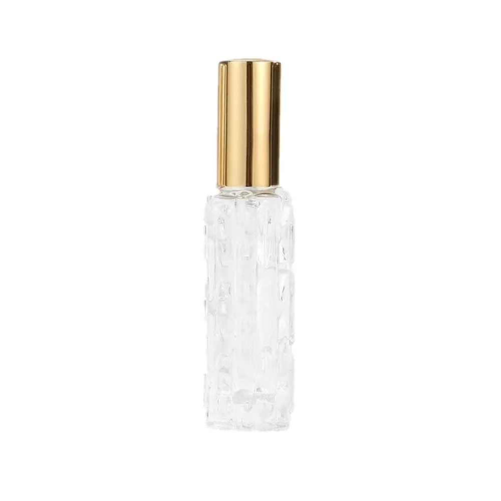 

10ml Travel Glass Bottle Transparent Bitter Gourd Pattern Cosmetic Container Refillable Miniature Empty Spray Atomizer