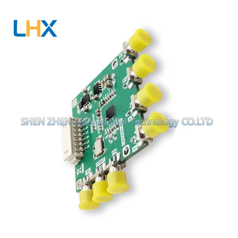 

Модуль генератора сигналов LMX2581 с источником частоты, широкополосным выходом с низким фазовым шумом, возможностью внешнего VCO и фазовым различением.