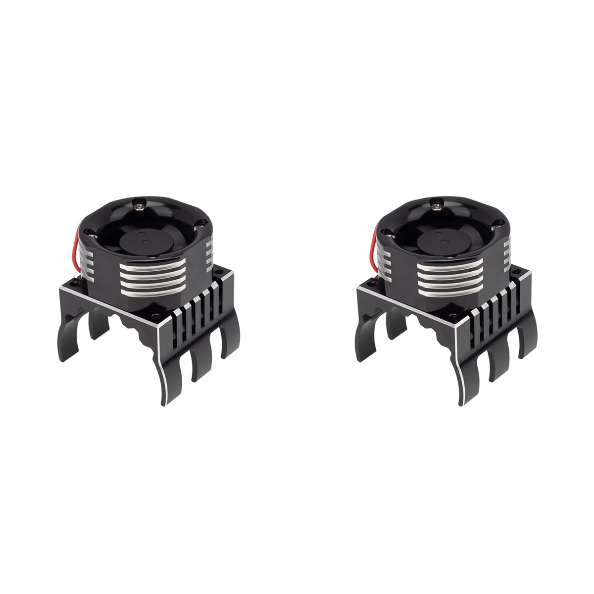 

Y34A 2pcs 42mm Motor Cooling Fan Heat Sink with LED Light for 1/10 E- E- Summit Arrma 1/8 Kraton Talion ,3