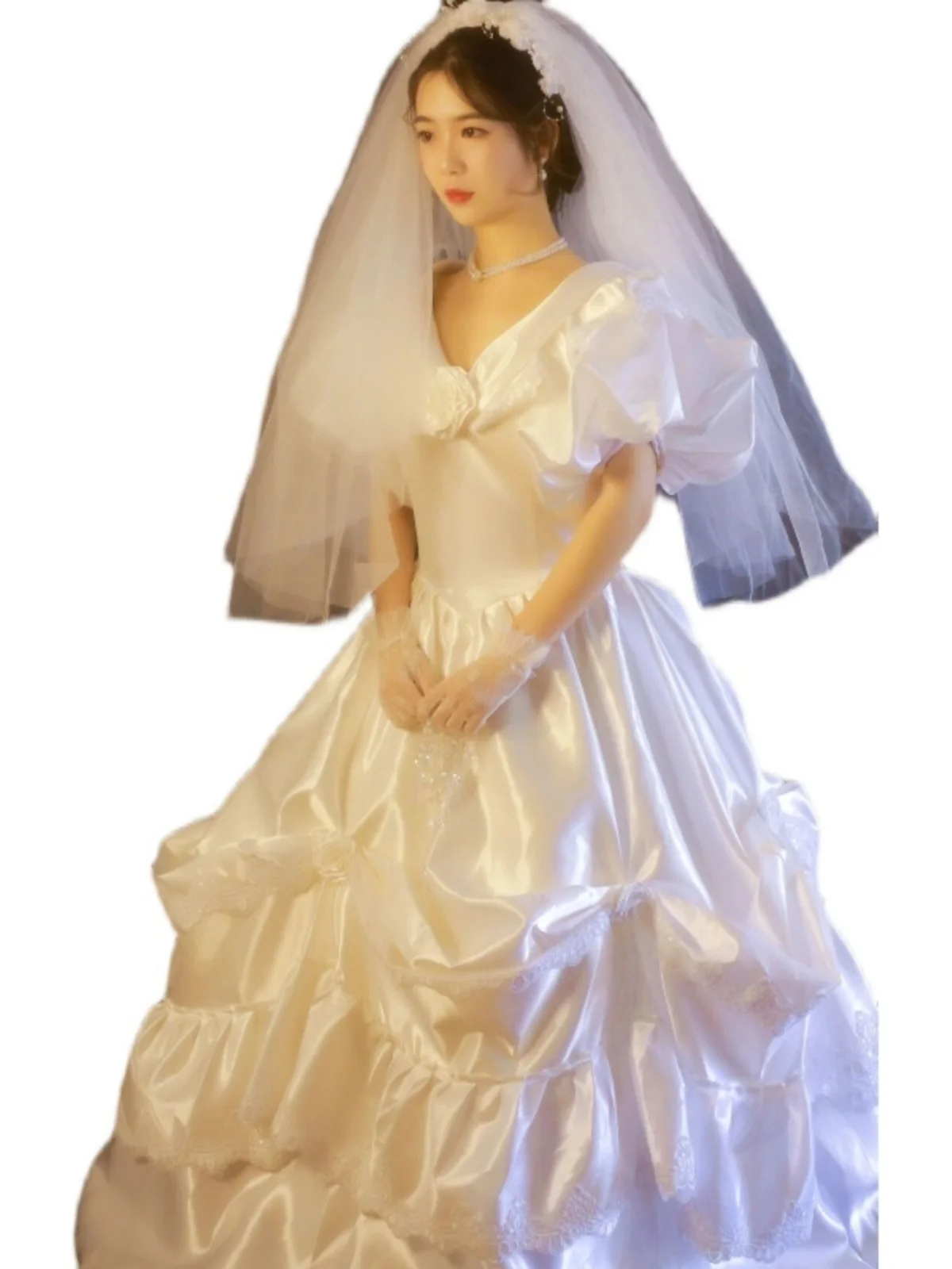 

Retro Hong Kong Sle Court Wedding Dr Photoaphy Costume Personal Portrait Art Photo Studio Theme ooting Clothing