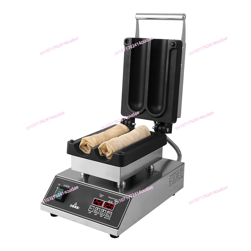 

Digital Chicken Rolls Waffle Maker Machine With Timer Meat Roll Wrap Machine Barbecue Burrito Machine Hot Snacks Equipment Mini