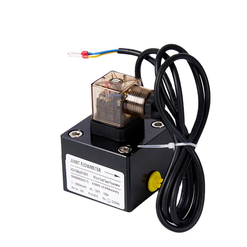 JIANT-micromedidor de flujo de engranaje ovalado de alto rendimiento, medidor de flujo de combustible y agua con pegamento fundido a gasolina líquida
