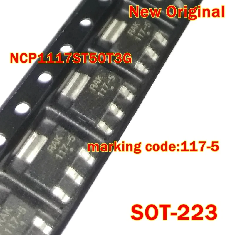 

1Pcs to 100Pcs Ncp1117St50T3G Ncp1117St50T3 Sot-223 New Original Marking Code:117-5 1.0 Low Dropout Regulator