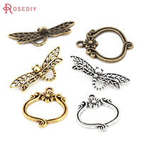 10 Sets Antique Silver Color Zinc Alloy Bracelet Clasps Dragonfly Toggle Clasps Diy Jewelry Bracelet Making Supplies Accessories