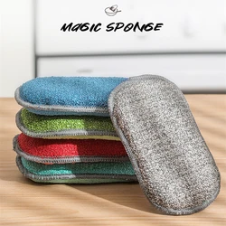 5/10/20PCS Reusable Magic Sponge Double Sided Eraser Home Cleaner Dishwashing Sponge Bathroom Kitchen Accessories Cleaning Tools