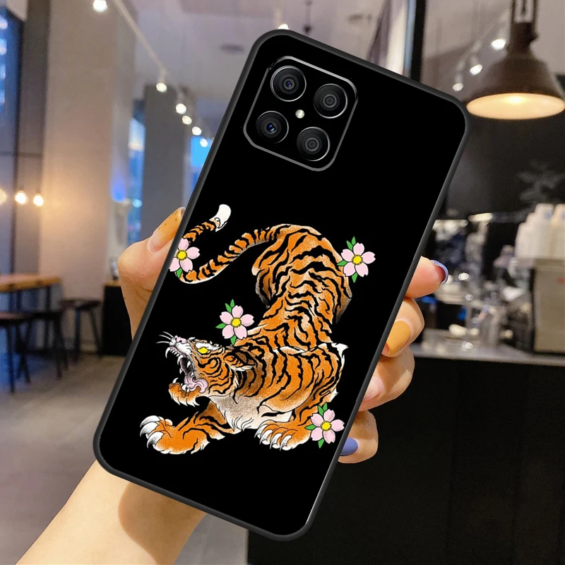 Funda de tigre japonés para Honor Magic 7 5 6 Pro, funda para Honor 200 400 Lite 50 70 90 X8a X8b X9 X9a X9b X9c
