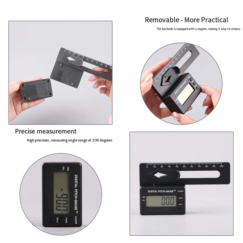 

【Hot-Selling!】For 250 450 500 600 700 RC Helicopter Heli Model Compatible Digital Pitch Gauge Z90 New Digital Pitch Gauge