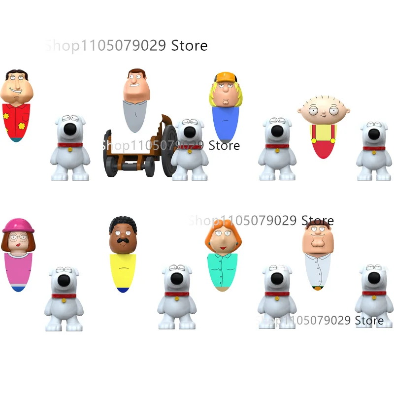 Anime Family Guys Peter action Figures Building Blocks Mini Figures mould king Puzzle Toy Action Figure Gifts Model Bricks Toys