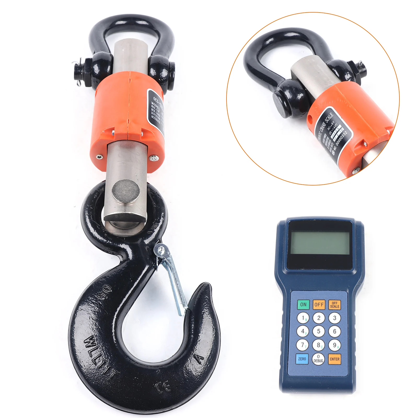 

10T Wireless Digital Electronic Hanging Crane Scale Remote Control Tool W Handheld Meter