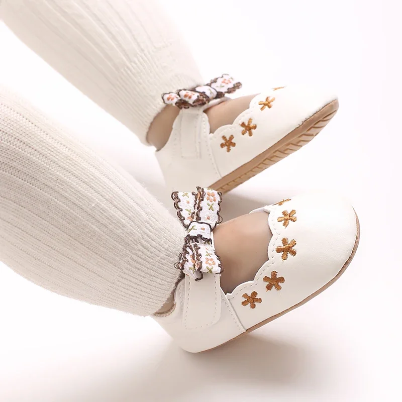 Baby Mädchen Prinzessin Schuhe süße und atmungsaktive Schleife für kleine Kinder Anti-Rutsch-Blume lässige Sportschuhe Baby Schuhe mit weichen Sohlen – Detail 25