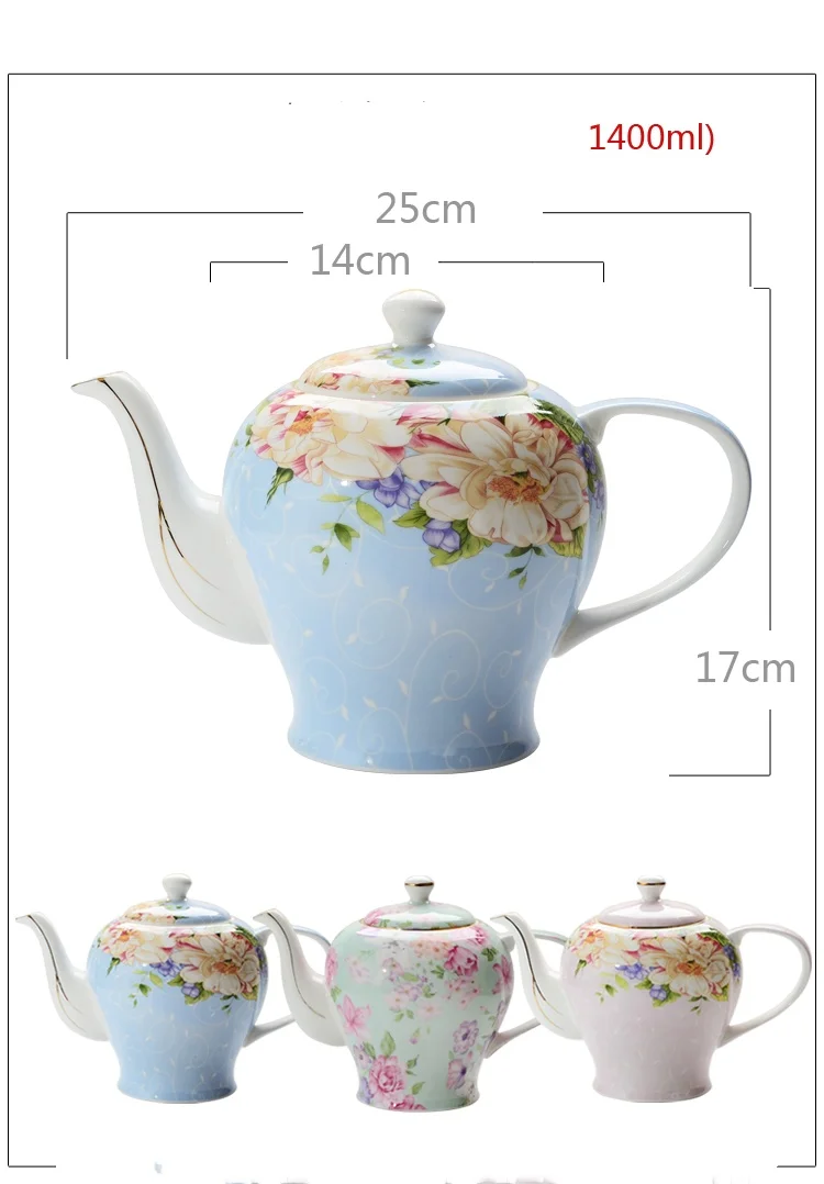 1pc-手描き青磁セラミックティーポットティーセット-900ml-1300ml-ボーンチャイナフラワーコーヒーポットアフタヌーンティー用