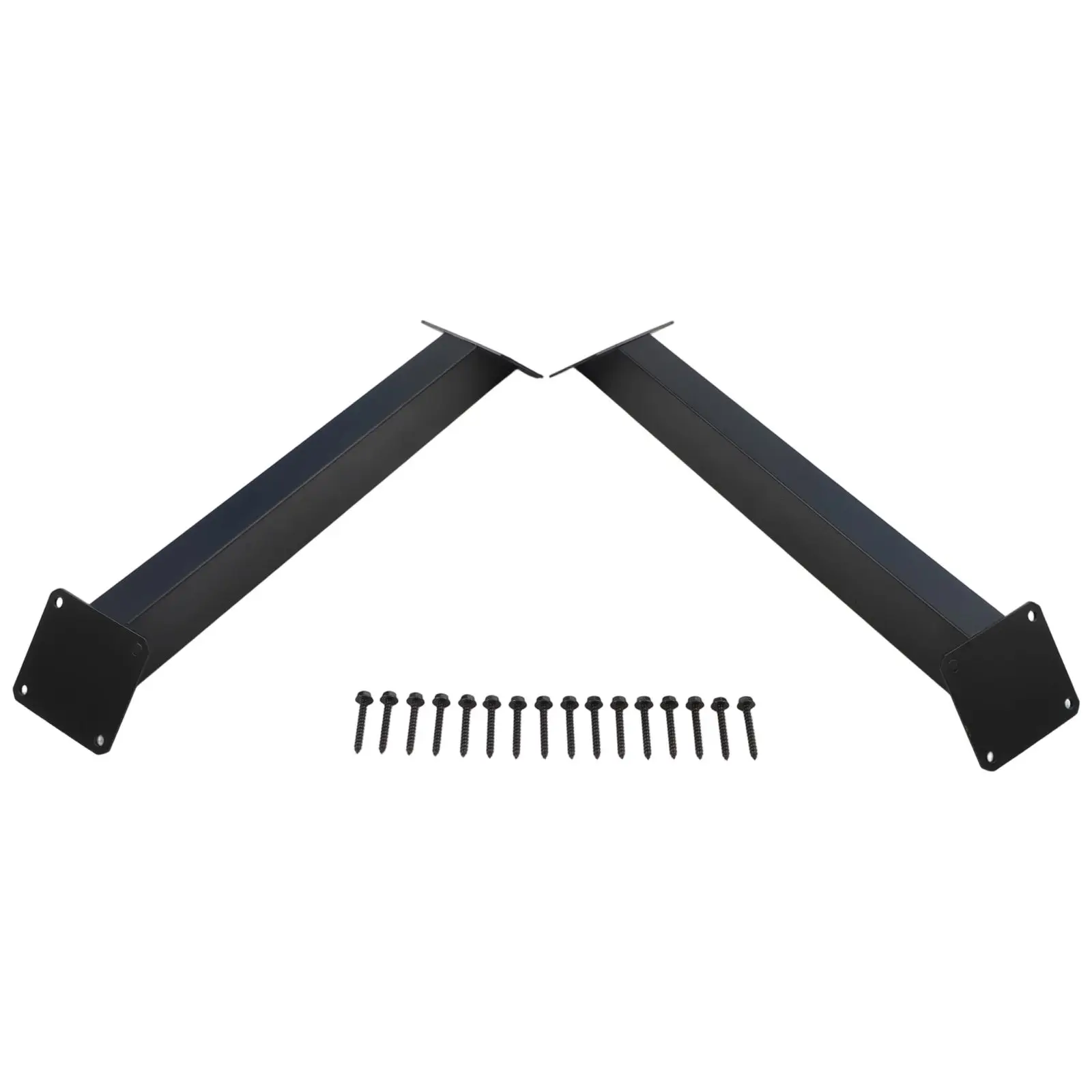 2Pcs Steel 45 Degree Angle Support Brackets with Screws for Reinforcing Wooden Pergolas Gazebos Decks and Patios