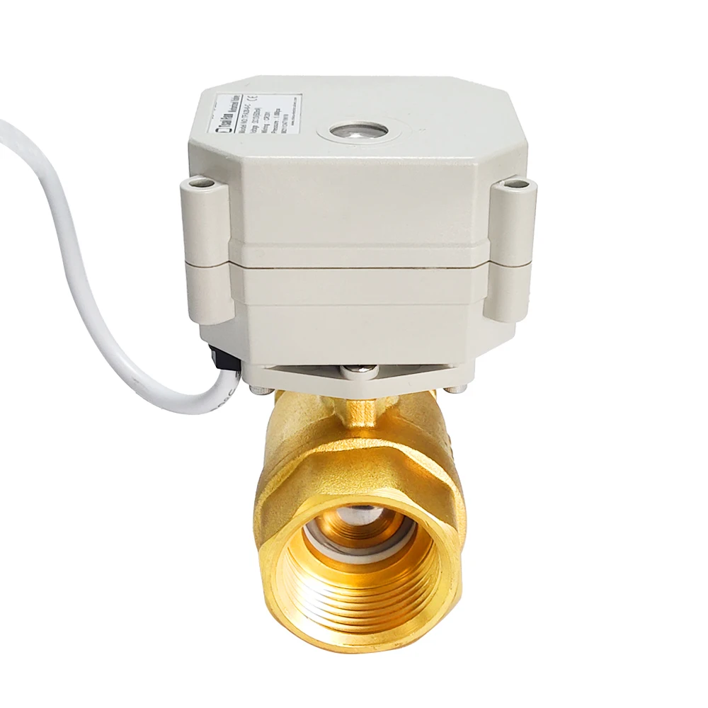 DN25 AC110V to 230V Full Port Motorized Valve Metal Gears IP67, CE  Certified 1 inch Actuated Ball Valve For Water Treatment