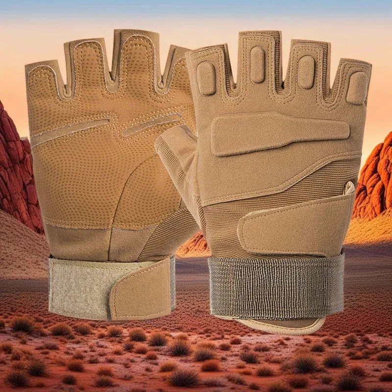 Outdoor Sports All Finger Gloves For Men Sturdy Breathable Protective Tactical Gloves Anti Slip Cycling Gloves